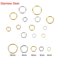 50100pcs 4 5 6 8 10mm stainless steel strong open spilt jump rings connectors for necklace bracelet findings diy jewelry making