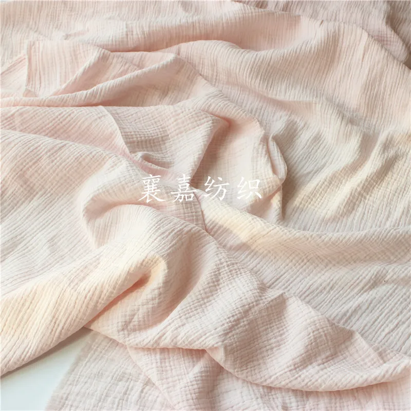 Хлопковая и льняная двойная Марля креп Seersucker детская одежда украшение для пошива