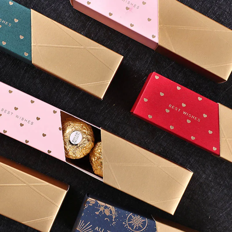 10 шт. прямоугольная коробка для шоколадных конфет Подарочная помады | Дом и сад