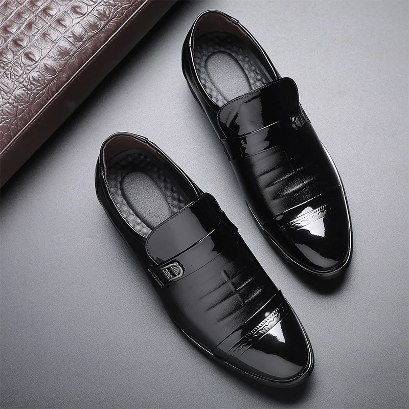 

2019 Wedding Dress Suit Formal Shoes Men Loafers Men Slip on Men Dress Shoes Business Shoes Men Oxford Leather Shoes