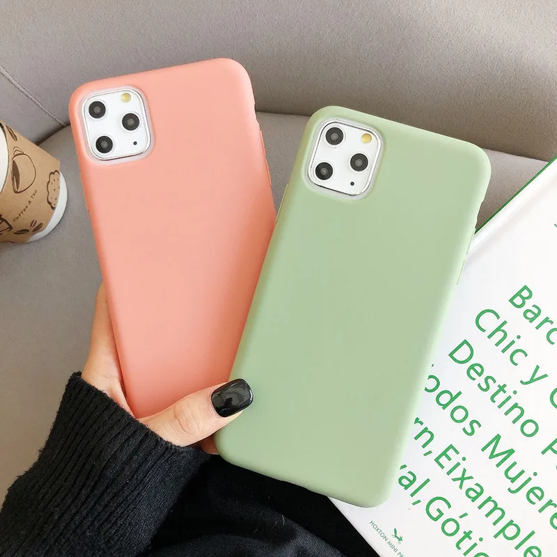 Чехол Moskado для iPhone 11 простой однотонный чехол карамельного цвета 11Pro Max X XR XS 7 8 Plus