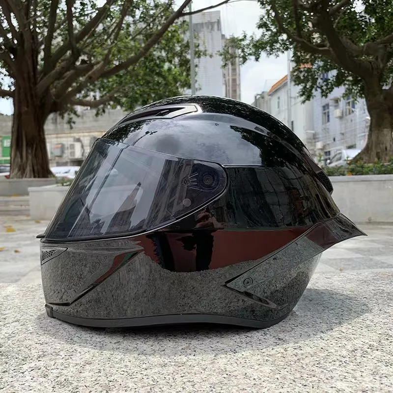 Мотоциклетный шлем на все лицо DGL черный для занятий спортом открытом воздухе