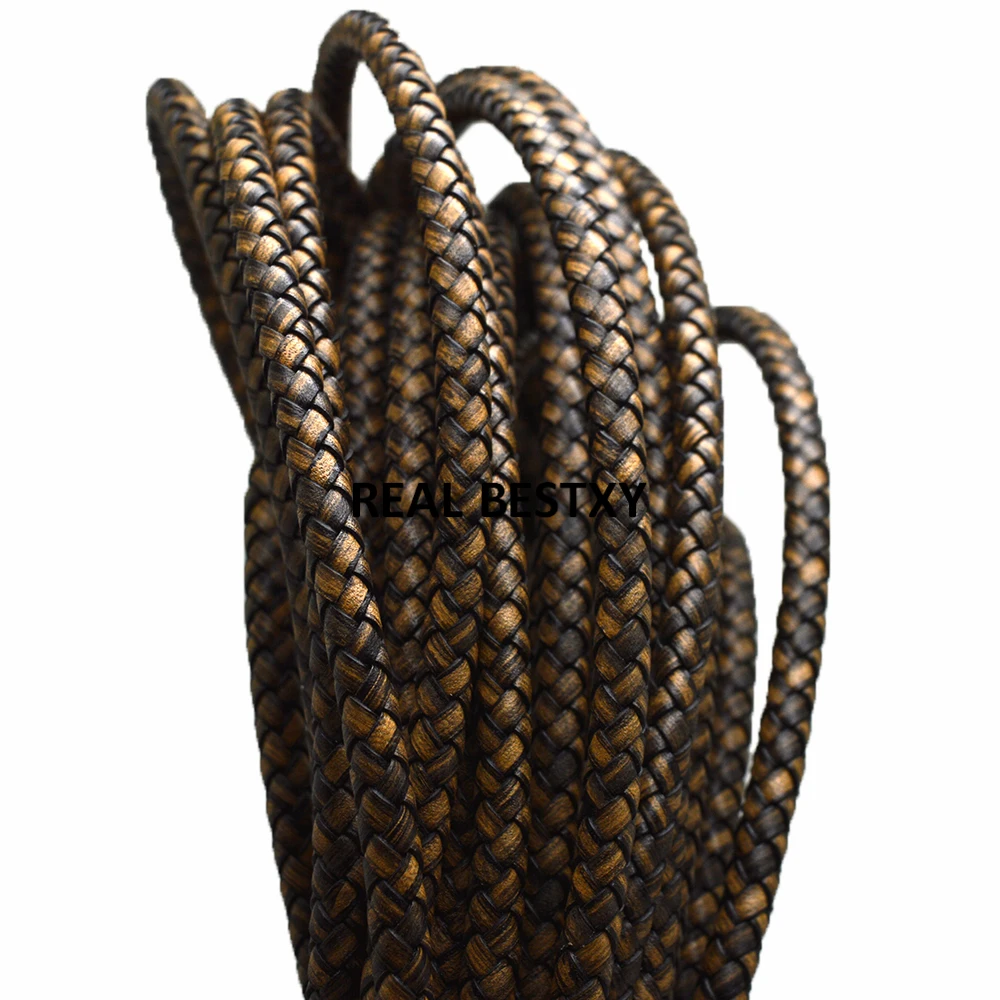 5 м/лот приблизительно 6 мм Ретро коричневый круглый плоский шнур веревочный из