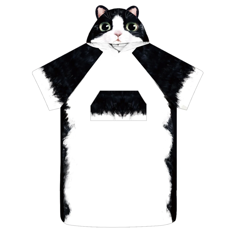 Очень милое интересное полотенце с капюшоном 3D принтом модные банные полотенца в