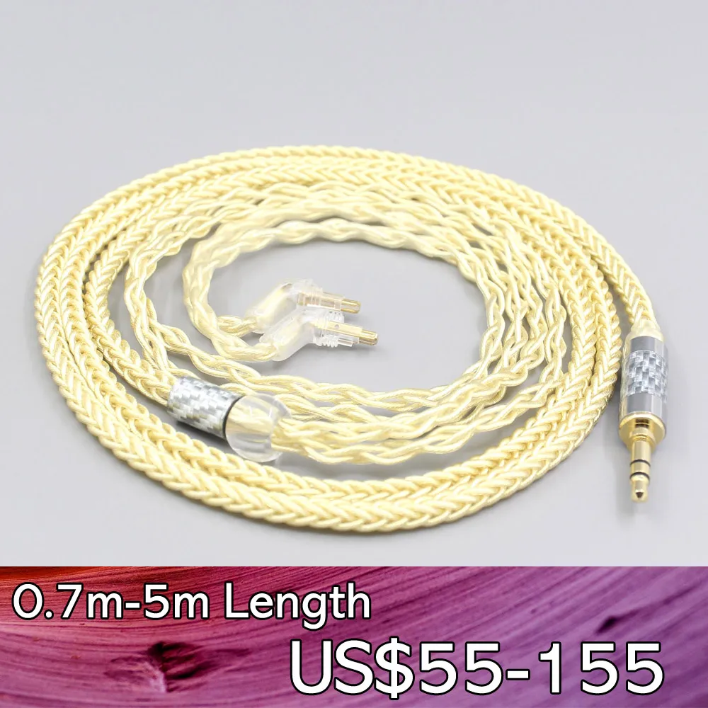 LN007639 8 Core Gold Plated + Palladium Silver OCC alloy Cable For Sony MDR-EX1000 MDR-EX600 MDR-EX800 MDR-7550 Earphone