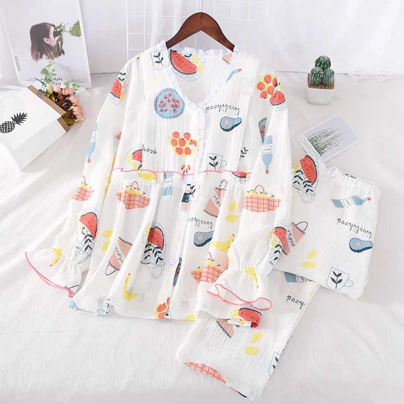 Сезон весна лето Тонкая марля Домашний сервис Послеродовой хлопок Zoubu Костюмы