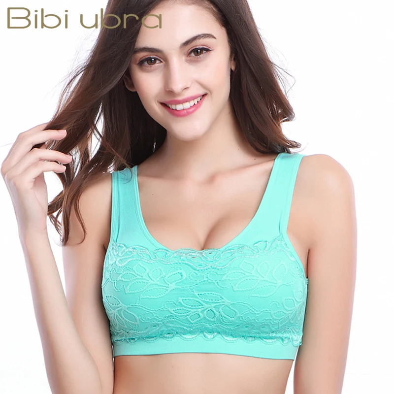 

Women Bodybuilding Yoga Fitness Sports Bra Seamless Tank Workout Racerback Stretch Gather Padded Crop Breathable Lace Tops