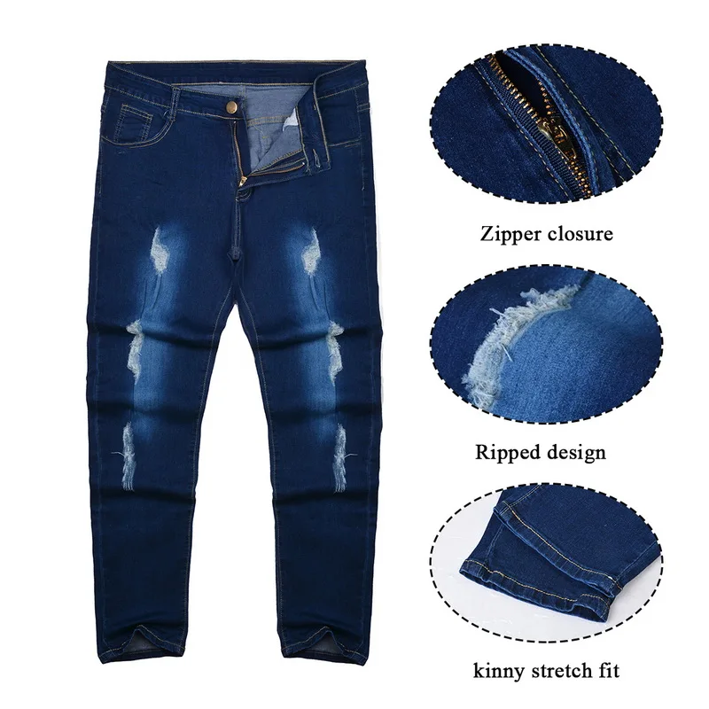 Disputent 2019 новые модные мужские джинсы с дырками уличные мотоциклетные байкерские