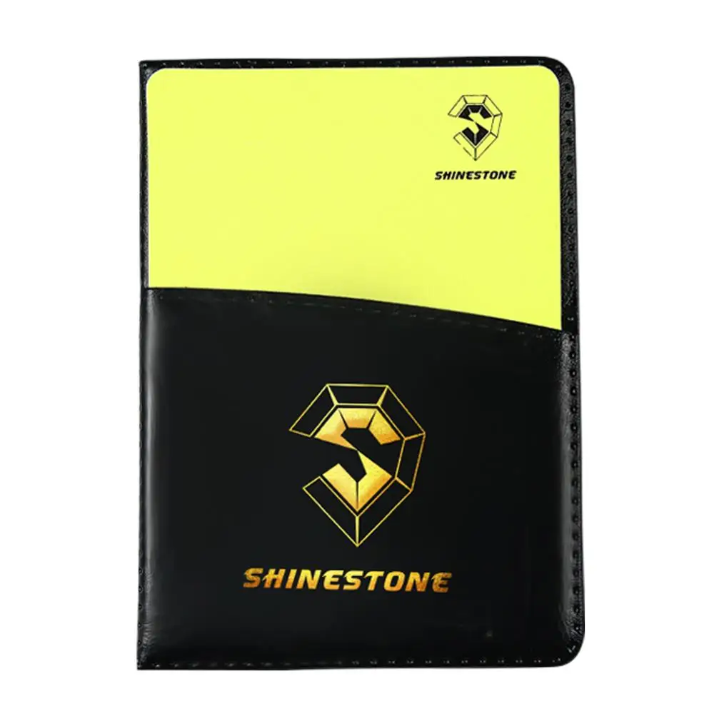 Кожаный чехол с красными и желтыми картами для блокнота флагов футбольных