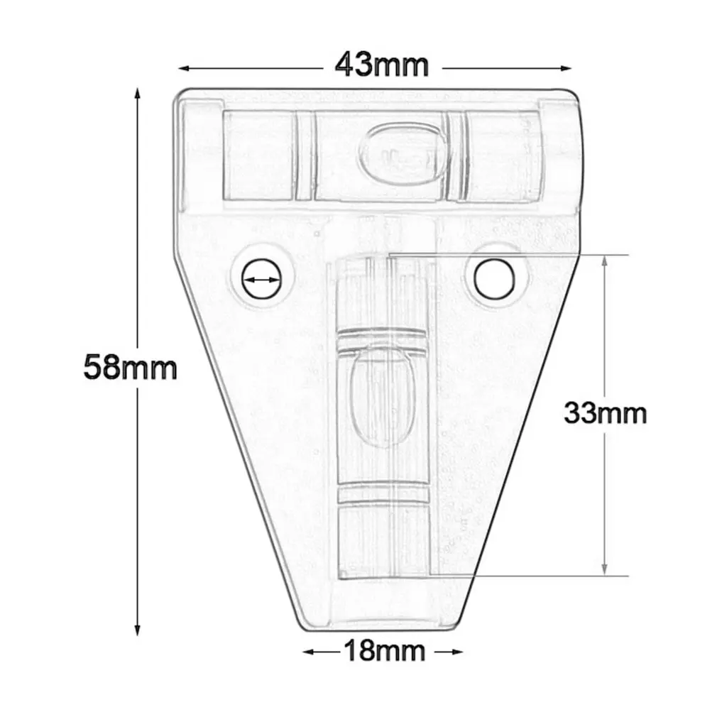

T-Type Spirit Level Plastic Measuring Vertical And Horizontal Adjuster Trailer Motorhome Boat Accessories Parts 1 piece