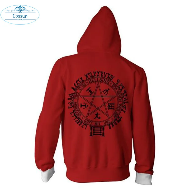 

COSSUN Adventure Anime Fullmetal Alchemist Zip Hoodie Cosplay Hoodie Sweater Anime Costume New