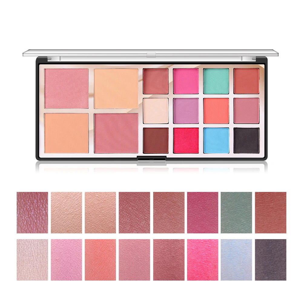 Beauty MISS ROSE 3 в 1 матовая палитра теней для век румяна прессованная пудра матовые