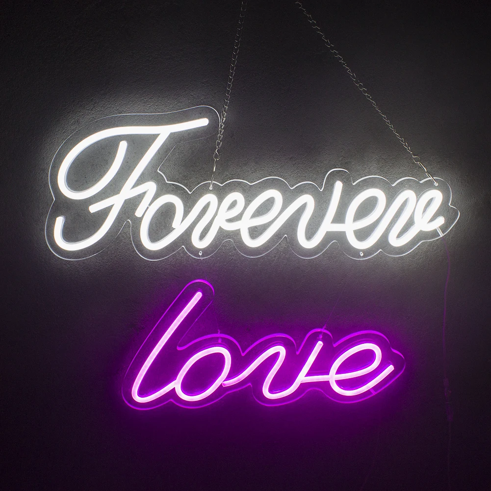 Неоновая вывеска на заказ Forever Love светодиодные лампы для дома настенный