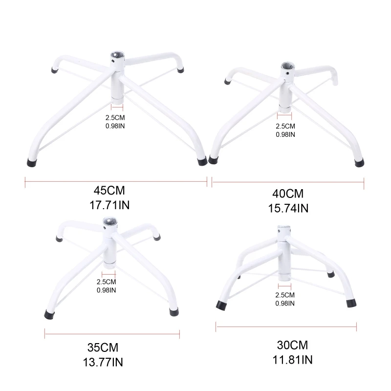 

30/35/40/45cm Christmas Tree Base Stand Iron Bracket Xmas Tree Bottom Support Holder Christmas Decoration Accessories Parts
