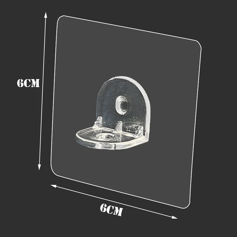 Клейкие прищепки для полки прозрачные пластиковые зажимы шкафа кухни ванной