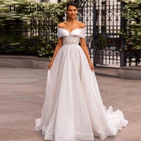 thinyfull 2022 new sparkly off shoulder long boho wedding dresses beach a line sweetheart princess mariage gowns vestido branco