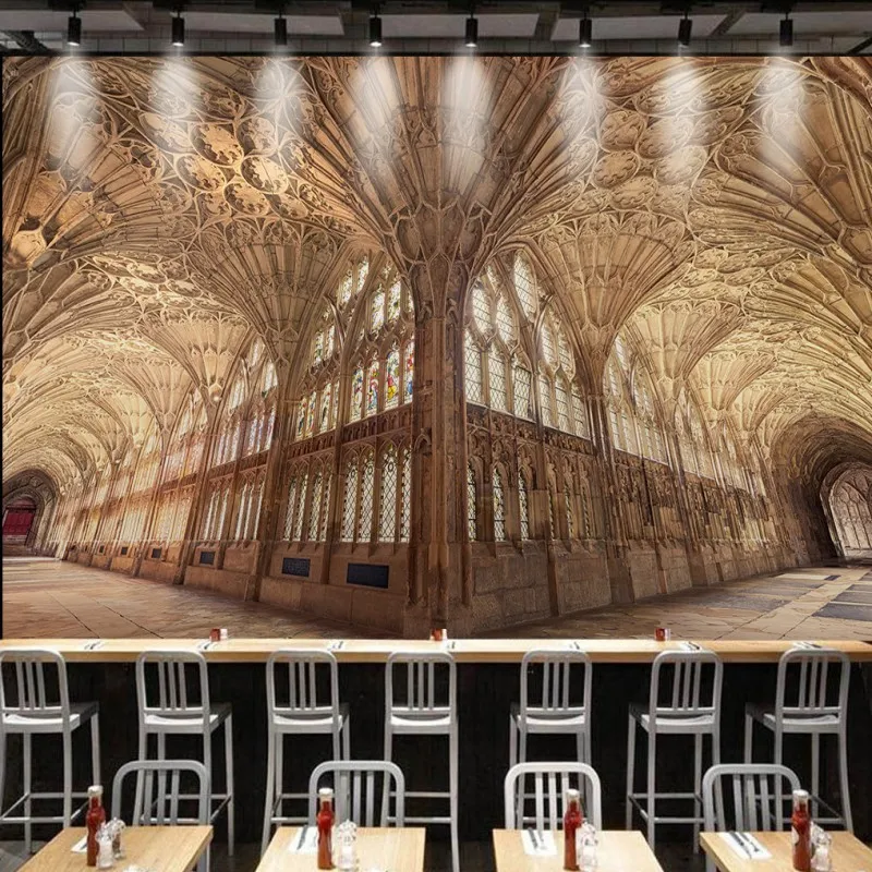 

Drop Shipping Photo Wallpaper European Architecture Church Space Background Wall Mural Living Room Restaurant Bar Hall Wallpaper