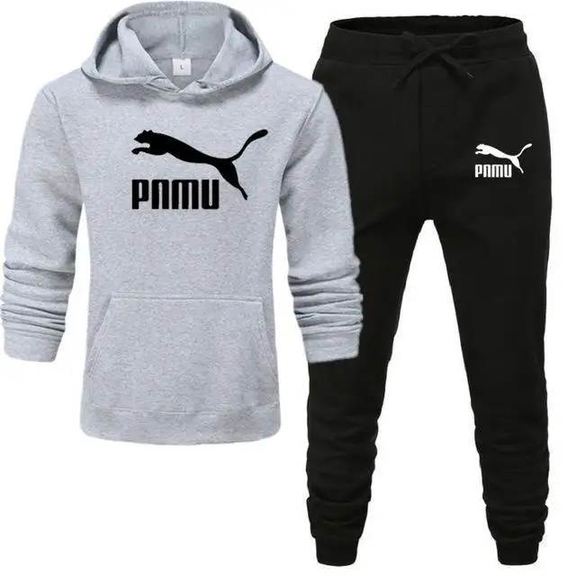 

Winter Sportswear Men's and women's 2-piece printed hoodie + sweatpants Puma women's sportswear Hoodie set women's winter clothi