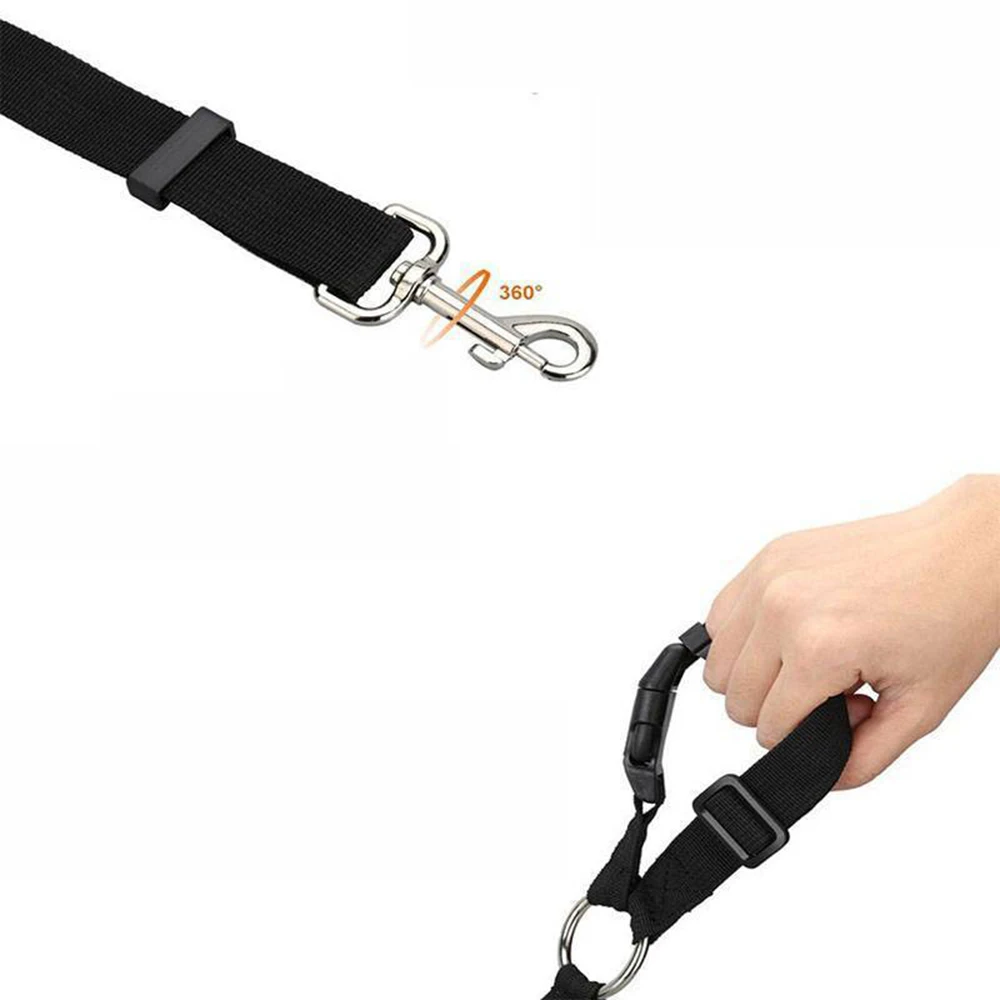 Поводок для домашних животных собак кошек автомобилей черный ремень
