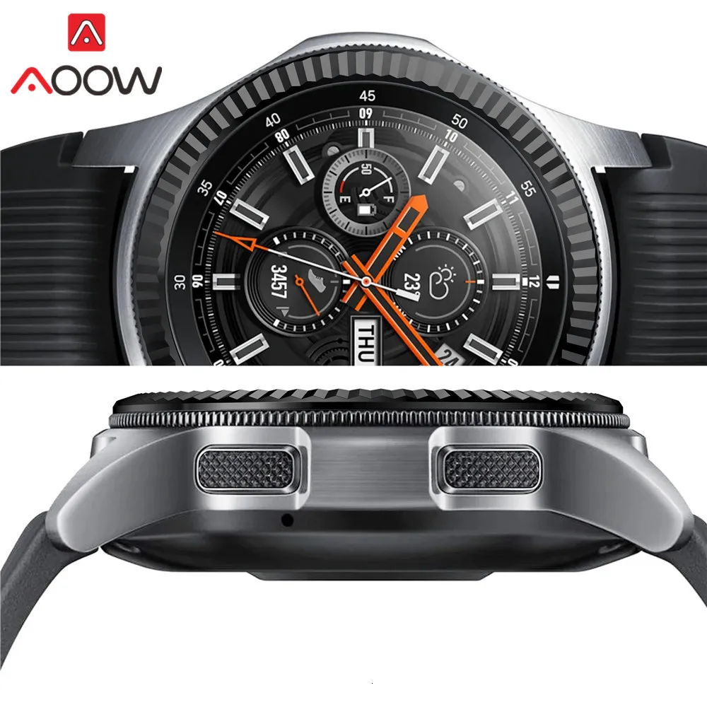 Ободок кольцо стиль для samsung Galaxy Watch 46 мм клейкая крышка против царапин Нержавеющая сталь защита аксессуары для шестерни S3