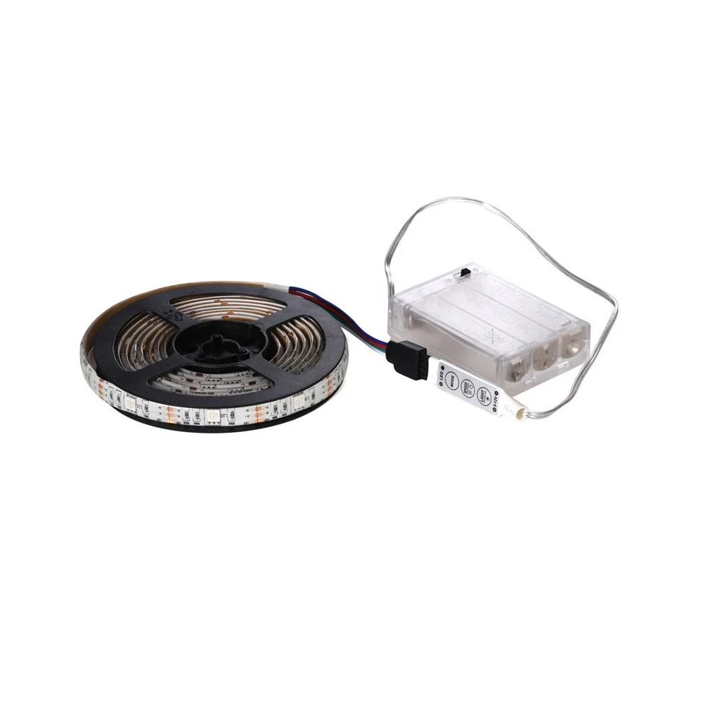 Светодиодная лента RGB 5 в постоянного тока с батарейным отсеком подсветка для