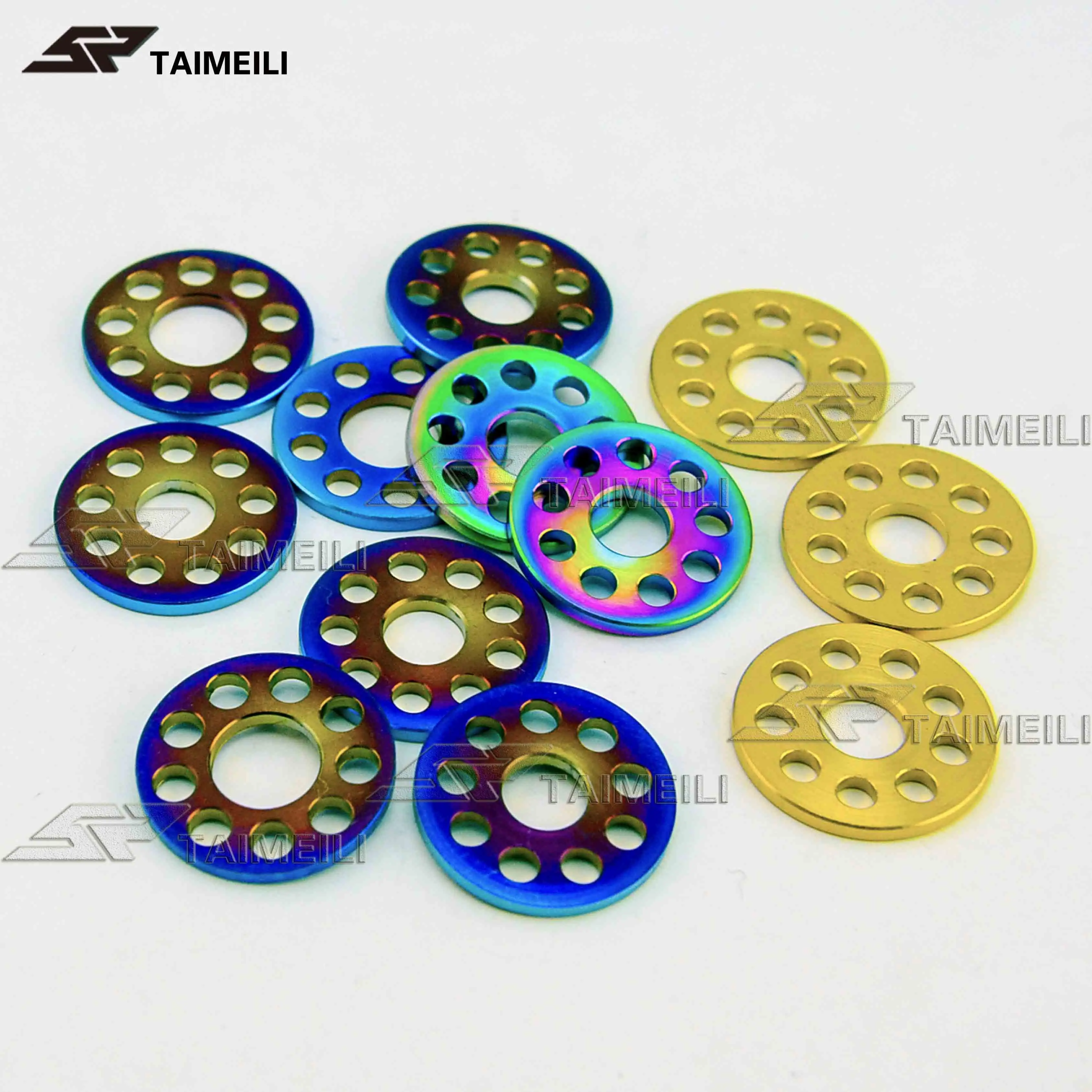 1 шт./титановый сплав буровая прокладка девять отверстий плоская накладка M6 M8 M10