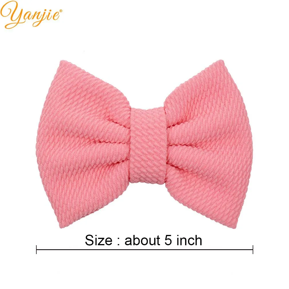 Банты для волос однотонные девочек 10 шт./лот 5 дюймов летние вафельные заколки