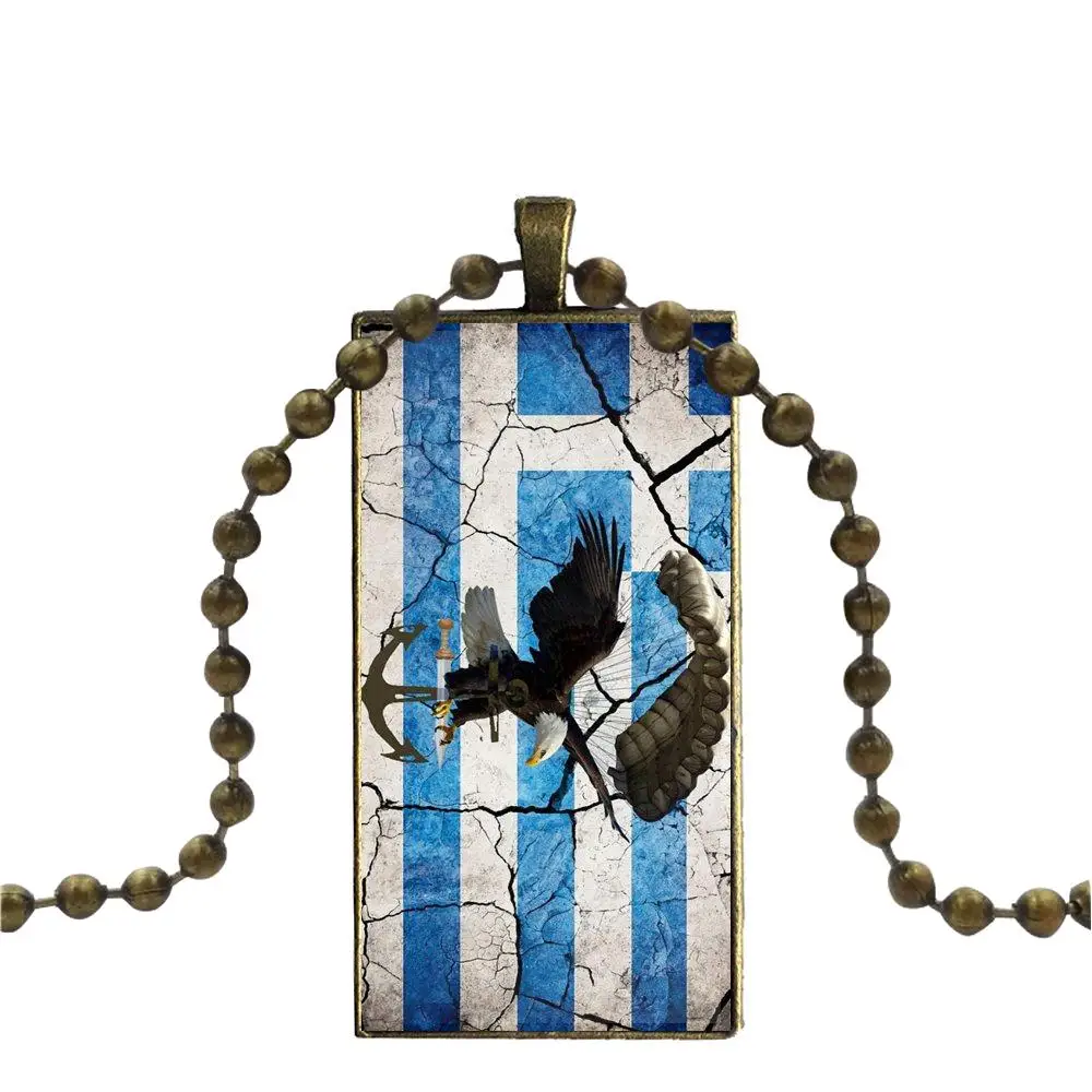 Флаги из греческого флага для женщин брендовые ювелирные изделия бронзового