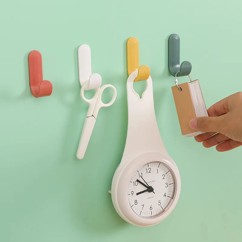 4 6 шт./компл. скандинавские самоклеящиеся пластиковые одиночные крючки настенные