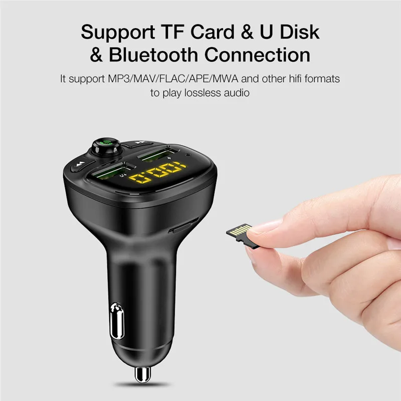 FM-трансмиттер KORSEED с Bluetooth 5 0 и двумя USB-портами | Автомобили мотоциклы