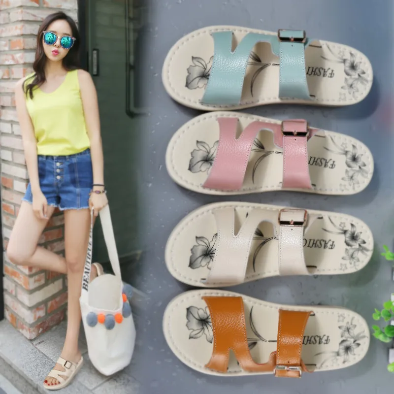 

Summer New High-Quality Sandals And Slippers For Women To Wear Soft-Soled Non-Slip Low-Heel Flat Shoes For Women Outdoor Sandals