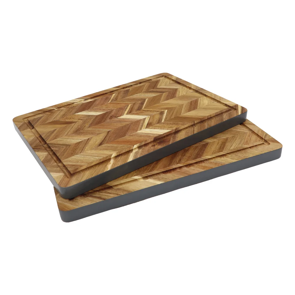 Jaswehome New Acacia Wood Cutting Board With Juice Groove Rectangle End Grain Chopping Serving Boards Kitchen Butcher Block | Дом и сад