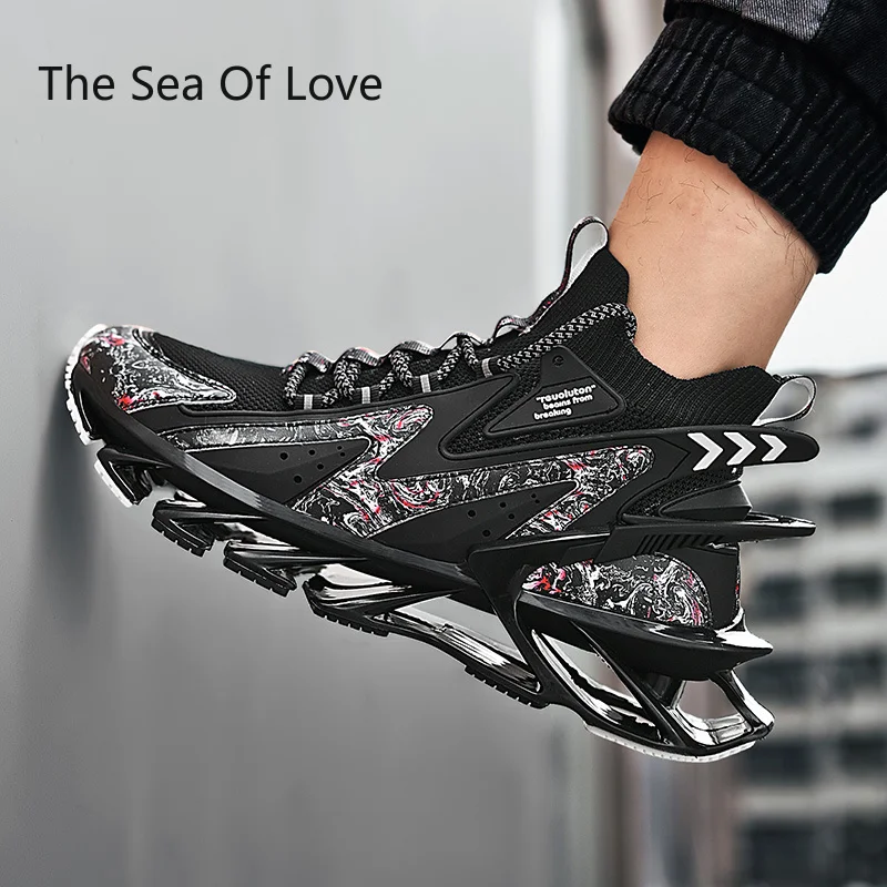 

2022 New Men's Blade Running Shoes Breathable Sneakers Graffiti Jogging Shoes Fashion Antiskid Damping Sports Shoes Zapatillas