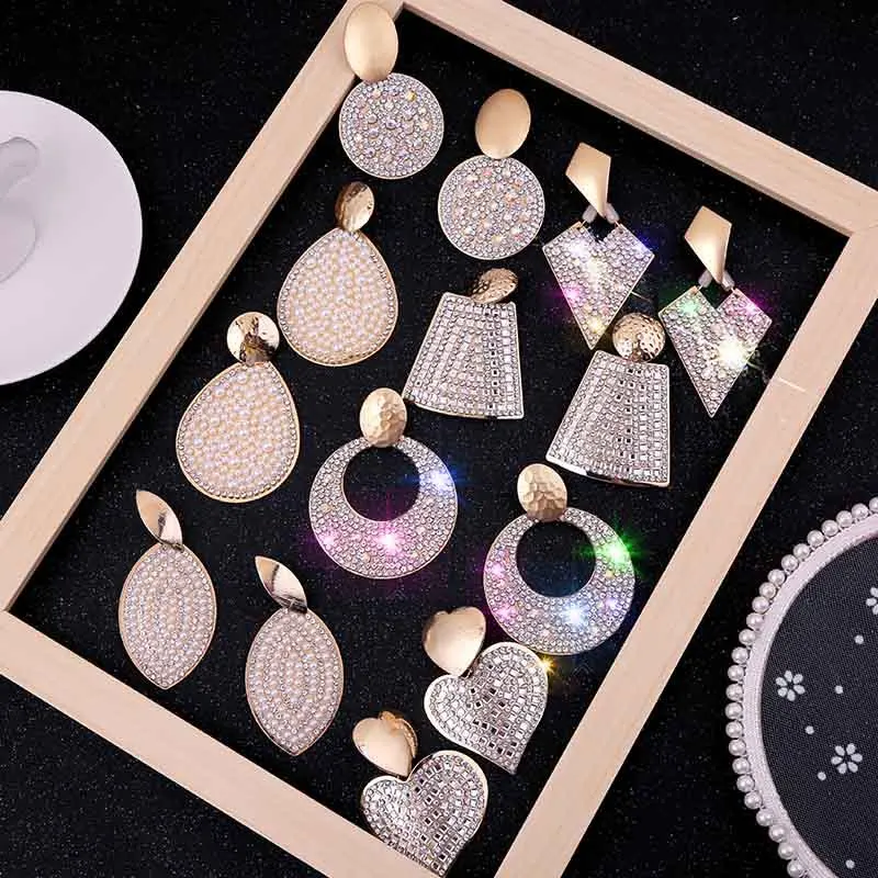 Новинка хит продаж золотые геометрические серьги в форме сердца роскошные