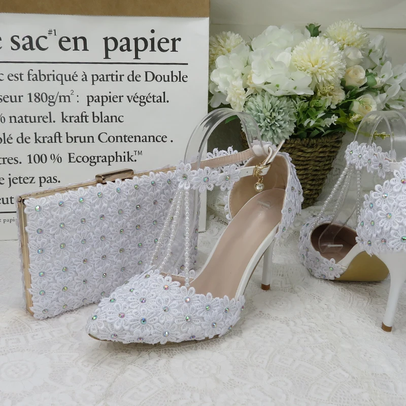 Туфли BaoYaFang женские на тонком каблуке 9 см с ремешком щиколотке свадебные туфли и