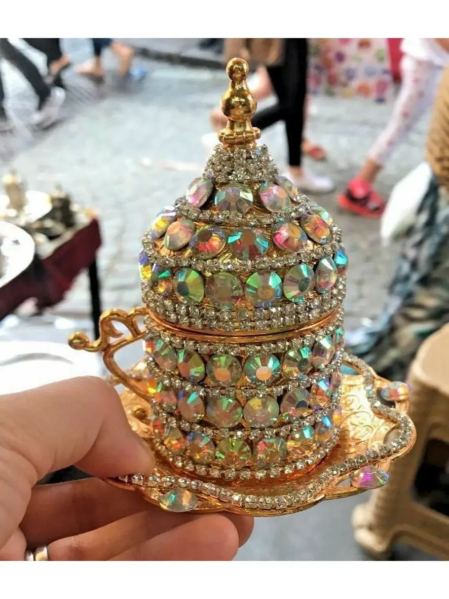 Турецкие подставки под яйцо с покрытием ручной работы Медь 1*4 шт продаж|Чашки и