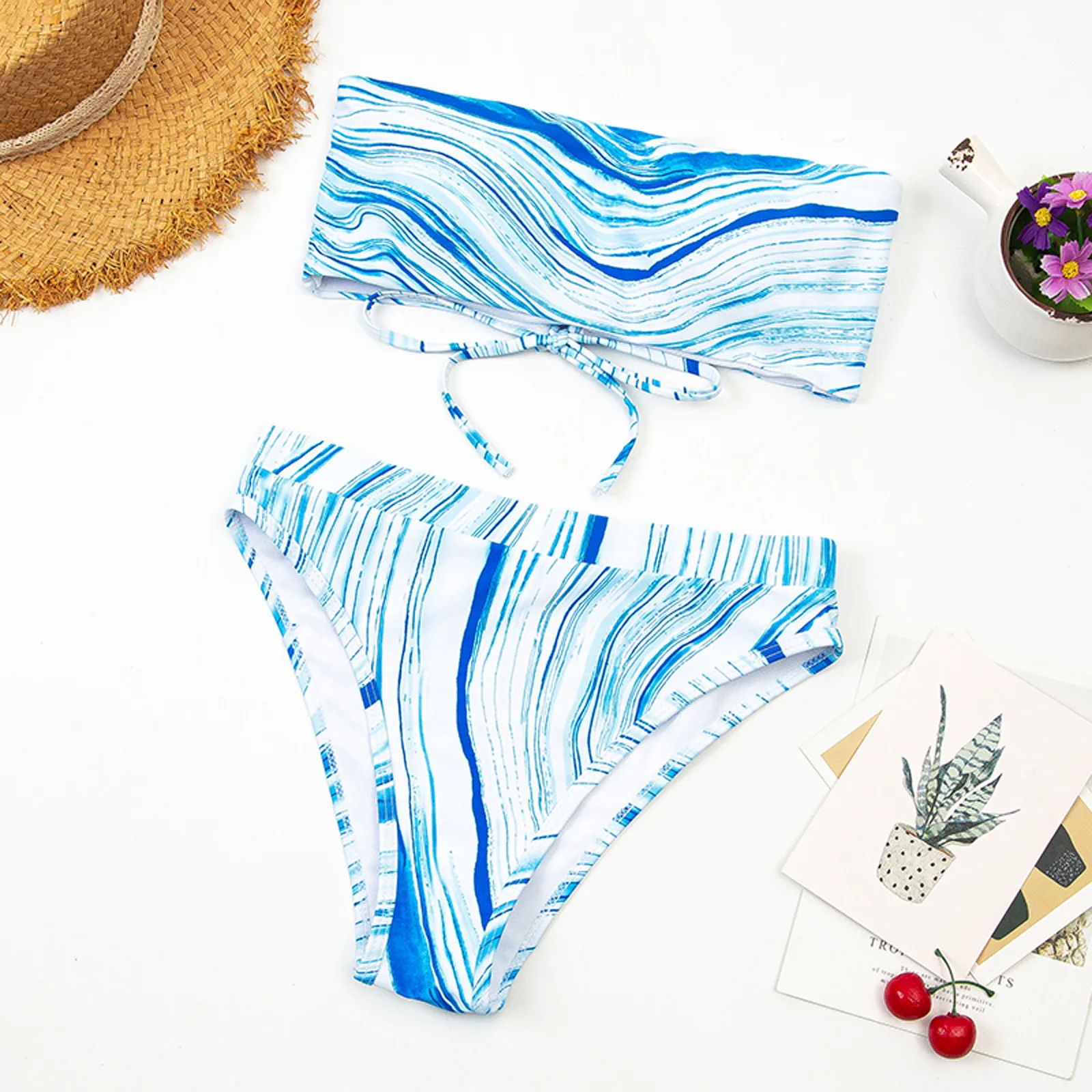 Women Swimwear Push Up Bikini Bandeau Bandage Set Push-Up Brazilian Beachwear Swimsuit Bathing Bather #55 |