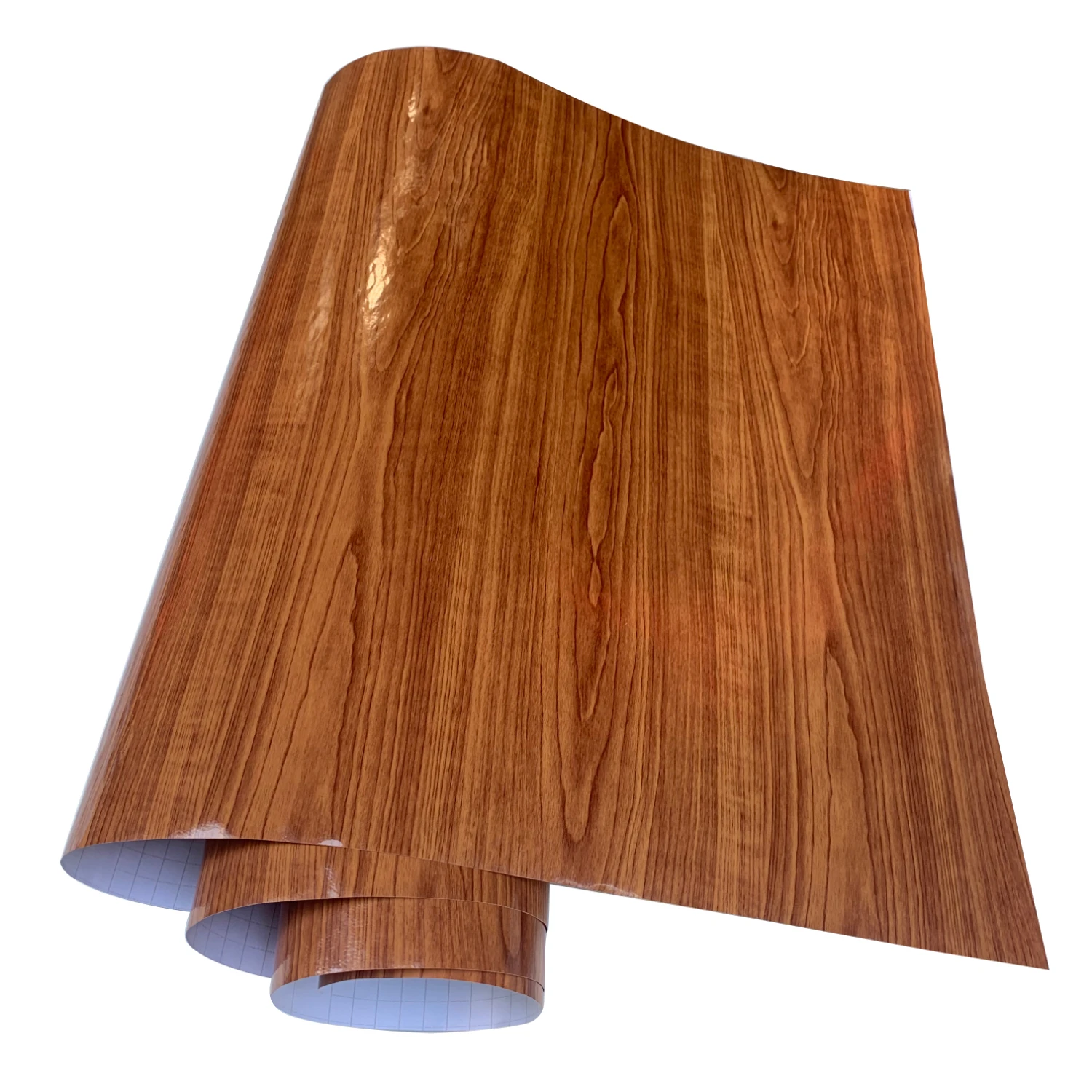 Pvc Self-adhesive Glossy Wood Grain Textured Vinyl Car Vehicle Wrap Sheet Film Sticker Roll Home Interior Decors | Автомобили и