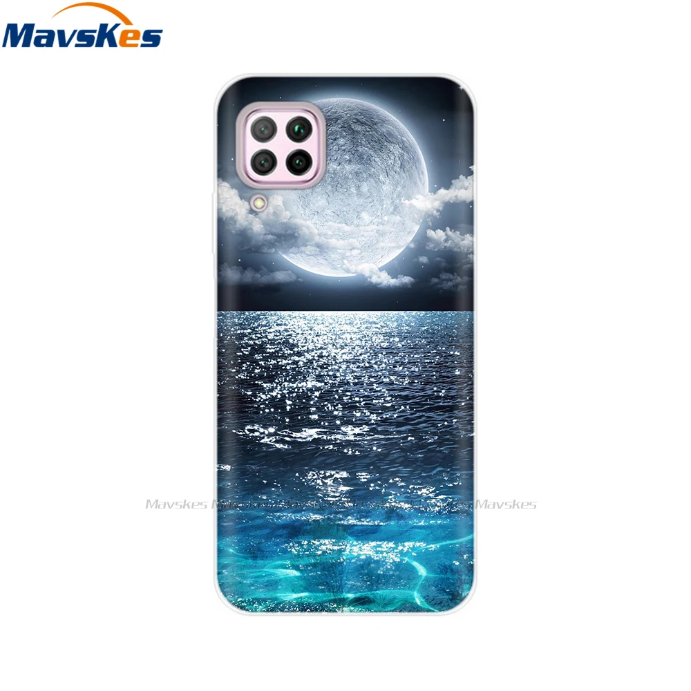 phone case for huawei p40 lite case p40 silicone painted soft tpu phone back cover on for huawei p40 lite e p 40 pro cases shell free global shipping