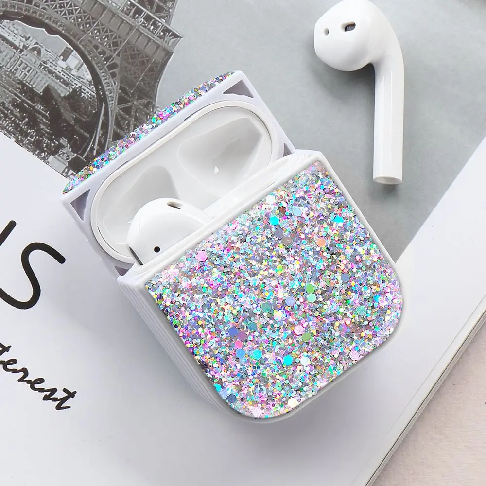 Чехол для IPhone 12 Mini 11 Pro Xr Xs Max X 8 7 Plus 6 6s 5 5s SE 2020 с блестками чехол Apple Airpods 1 2 |