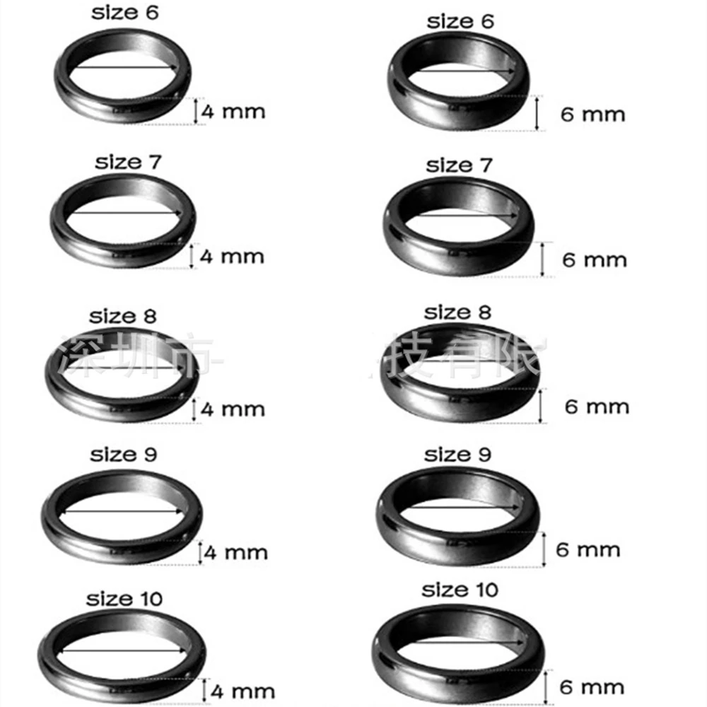 Couple Rings For Men Black Ring Engagement Rings For Women Cambered Hematite Black Gallstone Mens Finger Ring Aneis Pierscionki images - 6