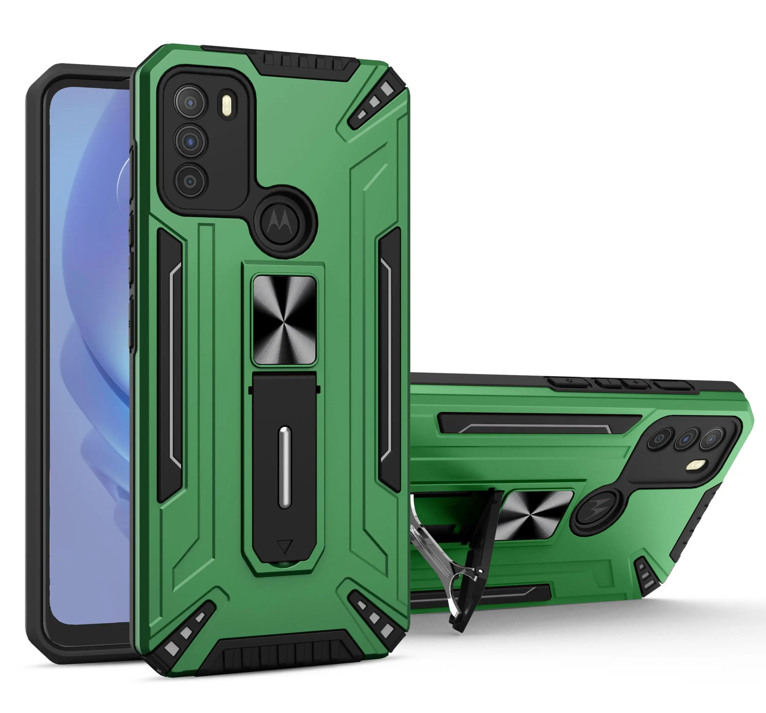 

Luxury Shockproof Magnetic Armor invisible stent Phone Case For Motorola E6S E6i E7i E7 E6 Plus Power One Edge S Fusion PC Cover