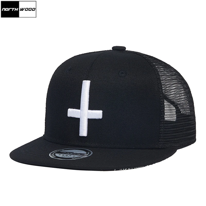 Бейсболка унисекс NORTHWOOD сетчатая Кепка в стиле хип хоп с 3D вышивкой черная