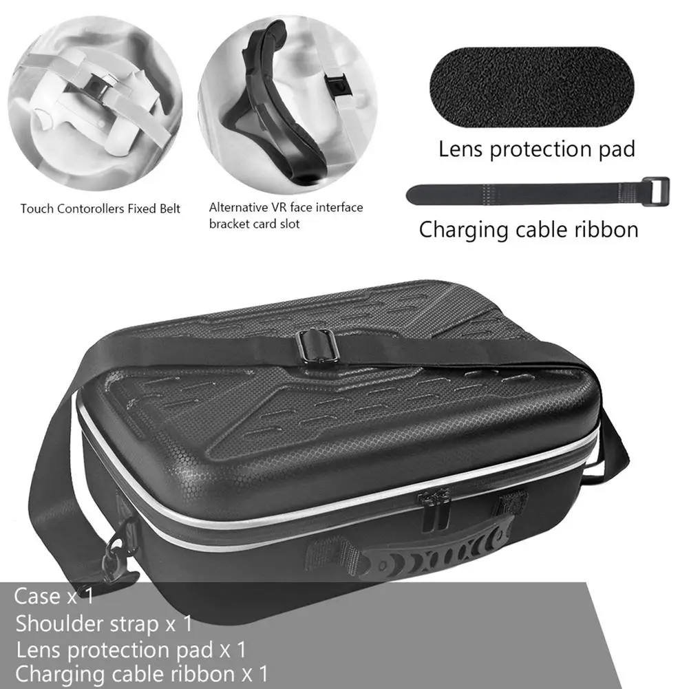 

Hard EVA Travel Storage Bag For Oculus Quest 2 VR Headset Portable Convenient Carrying Case VR Headset Controllers Accessories