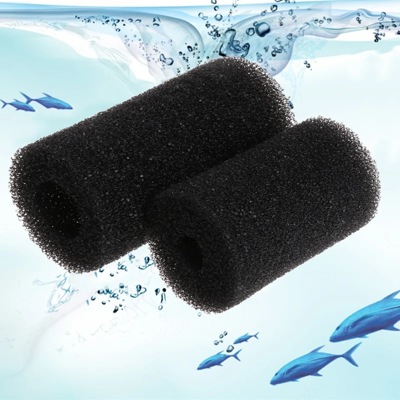 

5 Pcs Sponge Aquarium Filter Protector Cover For Fish Tank Inlet Pond Black Foam