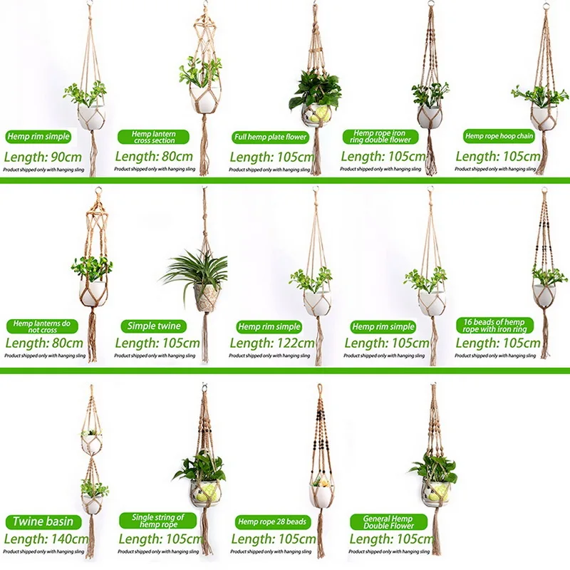 Лидер продаж 100% ручная работа подвеска для растений из макраме цветы/горшочки