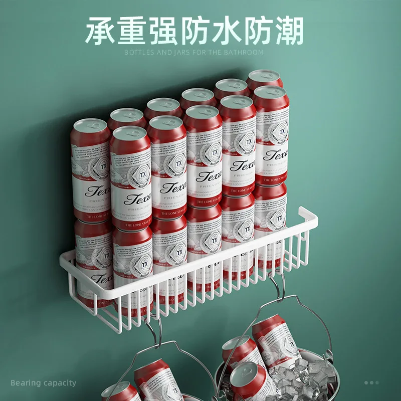 

Square bathroom rack mesh basket bathroom shower room stainless steel storage rack wall hanging rack