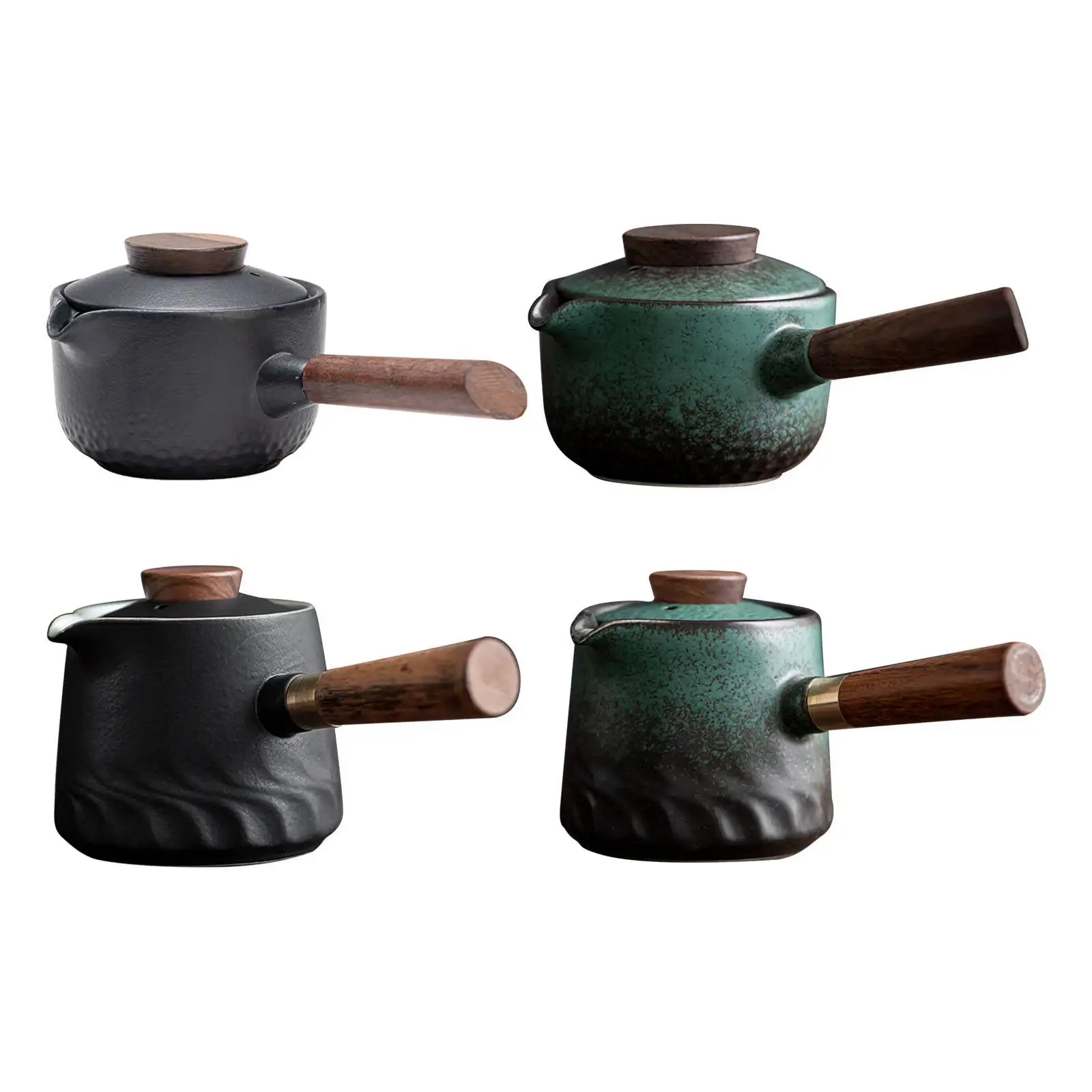 

Керамический глянцевый традиционный чайник для пикника, путешествий, дома, взрослых, 225 мл, 1 шт.