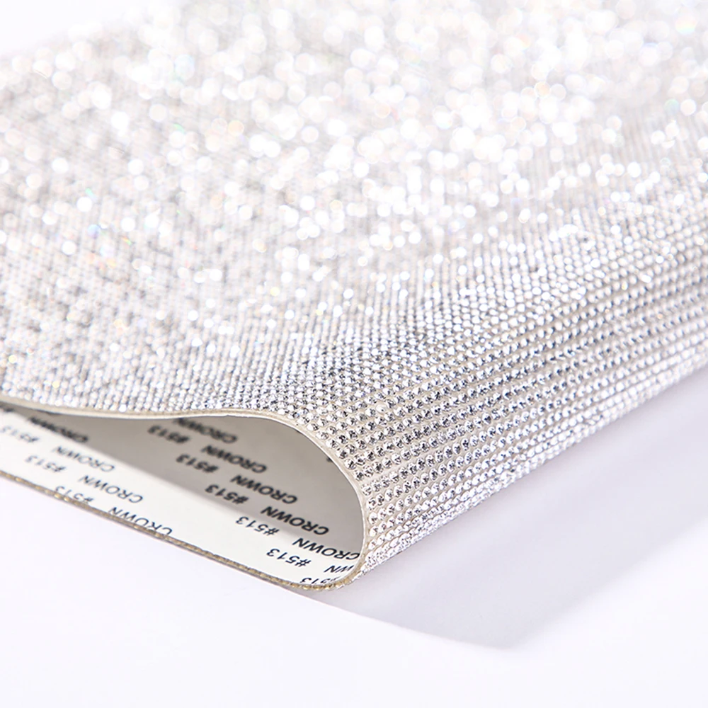 Description Picture 2 of itemDIY Rhinestone Sheet Self Adhesive Rhinestone Trim Luxurious Crystal Sheet Stickers for PC Phone Case Shoes Car Decoration