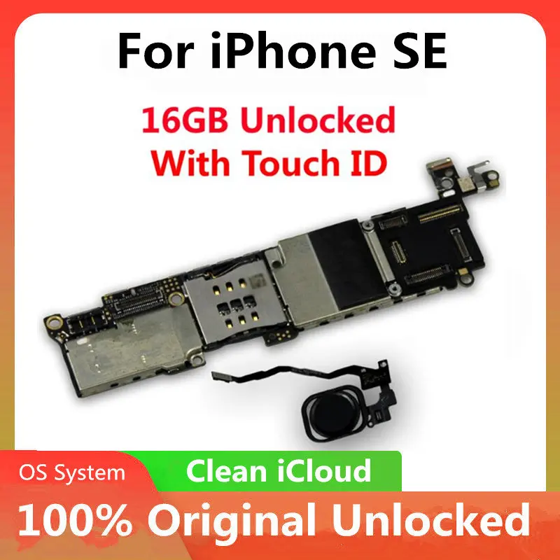 Оригинальная материнская плата для iphone SE разблокирована 5 бесплатная icloud с